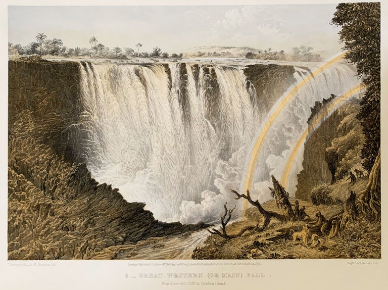 Item #4422 The Victoria Falls Zambesi River: sketched on the spot by T. Baines. Baines, homas.
