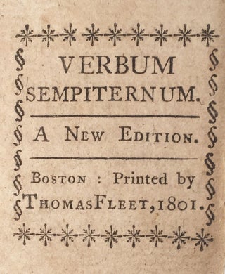 Verbum Sempiternum. A New Edition.