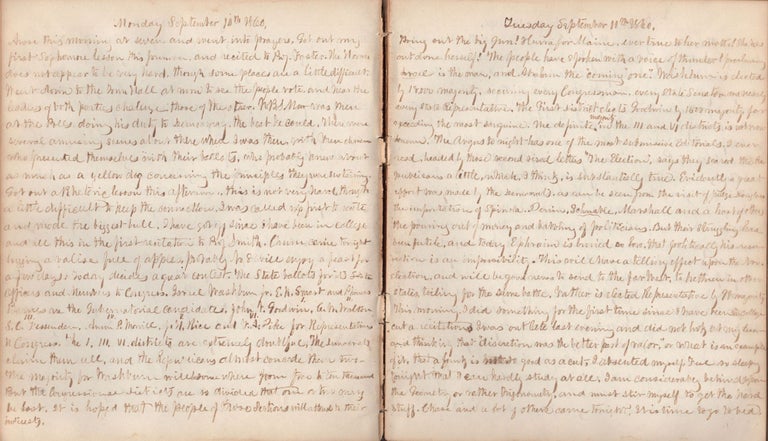 Item #4461 Diary 1859. P. Bonney West Minot, ME. Jan. 18th 1859. P. Bonney.