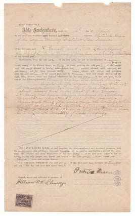 Item #4615 No. 2. Quit-Claim Deed. From Patrick Breen. To P[at] Garrett and L.W. LLewellyn....