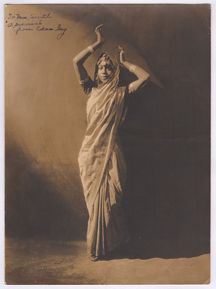 Item #4627 [An inscribed photograph of African American dancer Edna Guy]. Soichi Sunami, photog.