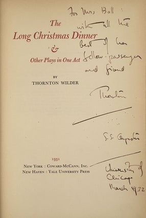 The Long Christmas Dinner & Other Plays in One Act.