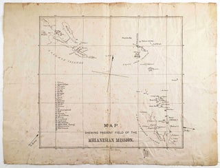 Item #5062 Map Shewing Present Field of the Melanesian Mission
