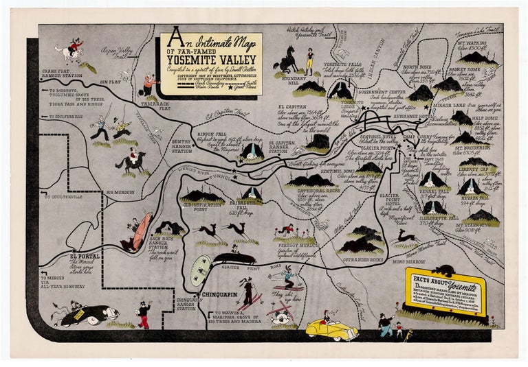 Item #5081 An Intimate Map of Far-Famed Yosemite Valley Compiled in a Spirit of Fun by Lowell Butler. Lowell Butler.