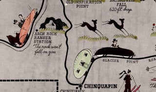 An Intimate Map of Far-Famed Yosemite Valley Compiled in a Spirit of Fun by Lowell Butler.