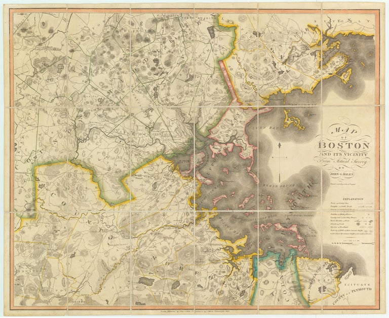 Item #5083 Map of Boston and Vicinity From Actual Survey. John G. Hales.