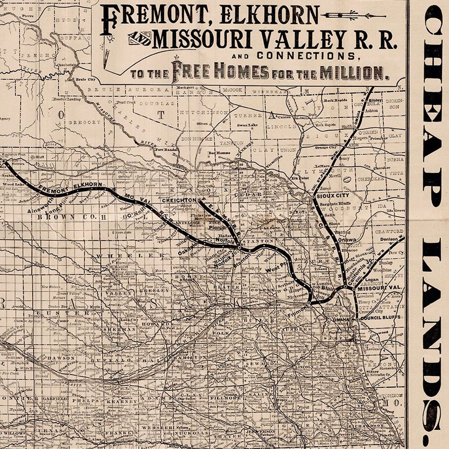 The Elkhorn Valley Route to the Free Homes in Northern Nebraska on the ...