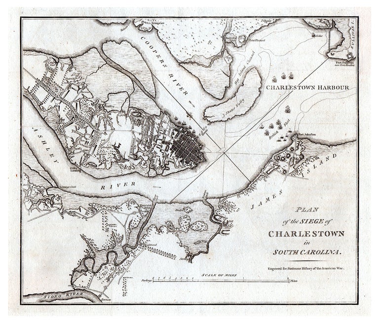 Item #5196 Plan of the Siege of Charlestown in South Carolina. William Faden, Charles Stedman.