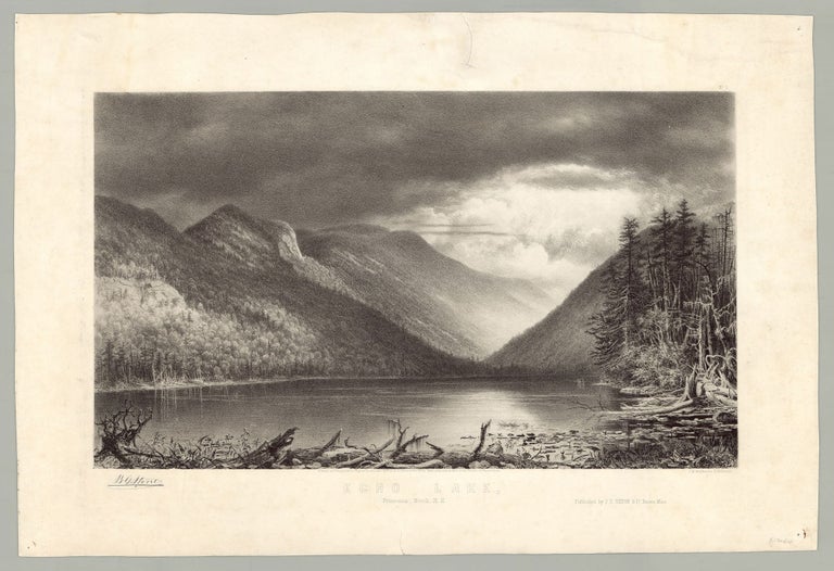 Item #5247 Echo Lake, Franconia, N. H. Benjamin Bellows Grant Stone, after.