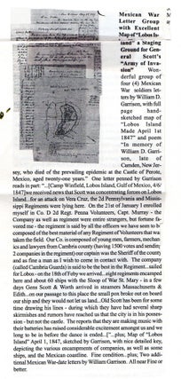 Lobos Island Made April 1st 1847.