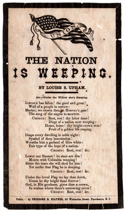 Item #5271 The Nation Is Weeping. Louise S. Upham