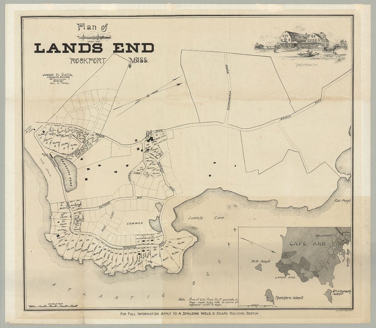 Item #5293 Plan of Lands End, Rockport, Mass. Joseph H. Curtis, landscape eng.
