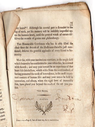 A Discourse on the Subject of Animation. Delivered before the Humane Society of the Commonwealth of Massachusetts, June 11, 1792.