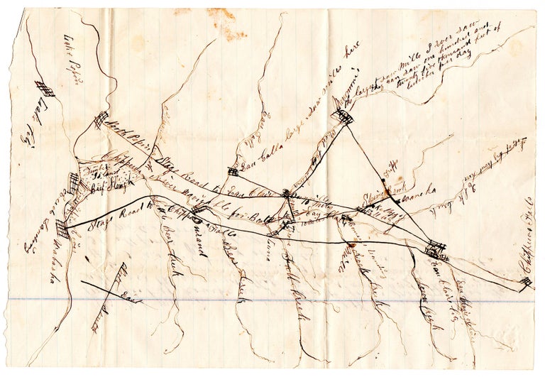 Item #5373 [Letter of a frontiersman in Wisconsin, with manuscript map.]. Linus Porter Kellogg.