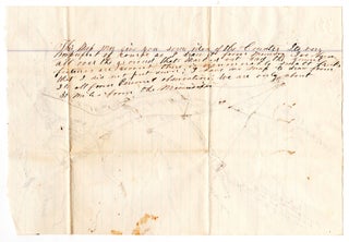 [Letter of a frontiersman in Wisconsin, with manuscript map.]