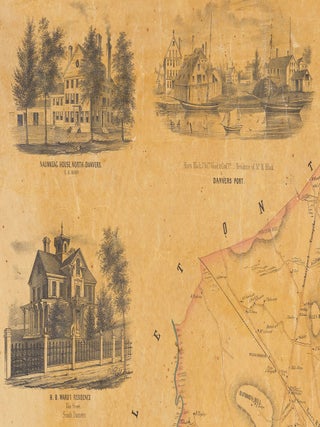 Map of the Town of Danvers Massachusetts.