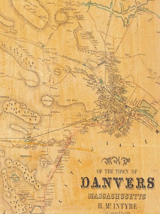 Map of the Town of Danvers Massachusetts.