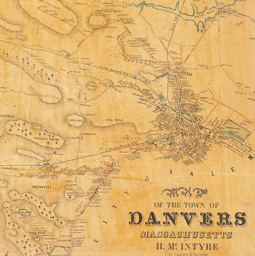Danvers Map Danvers Massachusetts Map