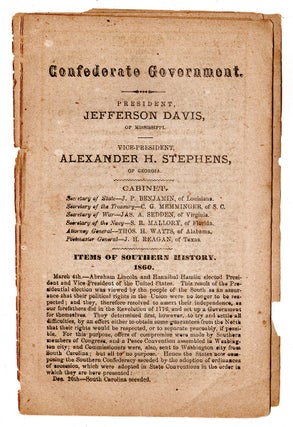 Confederate States Almanac for the Year of our Lord 1864 Being Bissextile, or Leap Year, and the 4th Year of the Independence of the Confederate States of America. Calculations made at University of Alabama.