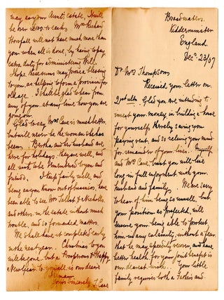 A Brief Account of William Horsfall’s Tour of America. Commencing May 1st and Ending July 24th, 1883.
