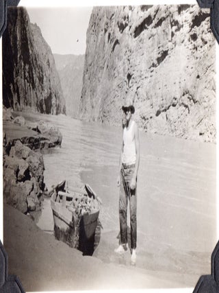 [Boulder [Hoover] Dam Photo Album: Surveying and construction.] Photographs [Cover-title].