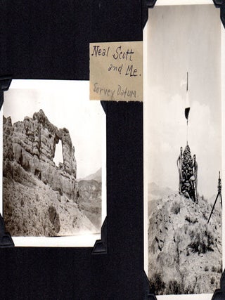 [Boulder [Hoover] Dam Photo Album: Surveying and construction.] Photographs [Cover-title].