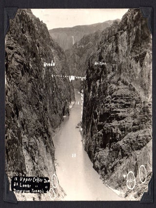 [Boulder [Hoover] Dam Photo Album: Surveying and construction.] Photographs [Cover-title].