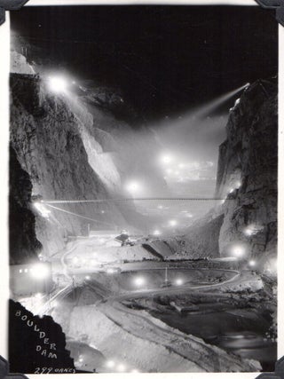 [Boulder [Hoover] Dam Photo Album: Surveying and construction.] Photographs [Cover-title].