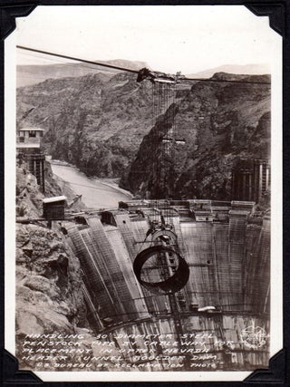 [Boulder [Hoover] Dam Photo Album: Surveying and construction.] Photographs [Cover-title].