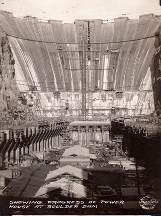 [Boulder [Hoover] Dam Photo Album: Surveying and construction.] Photographs [Cover-title].