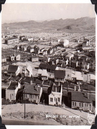 [Boulder [Hoover] Dam Photo Album: Surveying and construction.] Photographs [Cover-title].