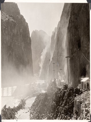 [Boulder [Hoover] Dam Photo Album: Surveying and construction.] Photographs [Cover-title].
