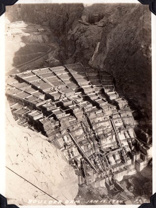 [Boulder [Hoover] Dam Photo Album: Surveying and construction.] Photographs [Cover-title].