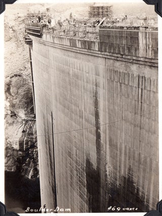 [Boulder [Hoover] Dam Photo Album: Surveying and construction.] Photographs [Cover-title].