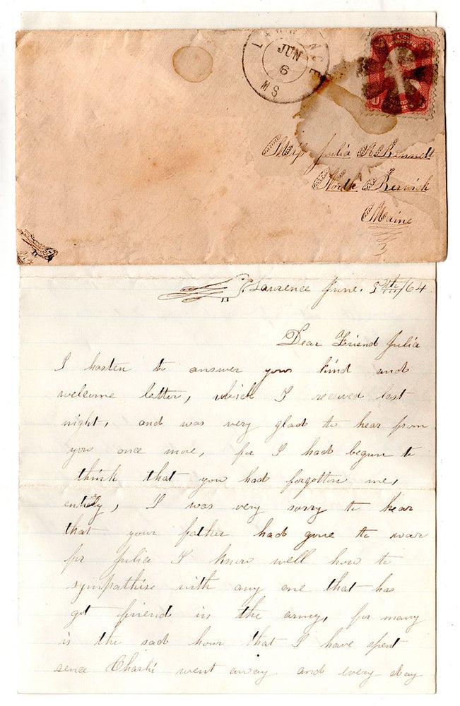 Item #5485 [Letter of the Wife of a Union Soldier Apparently From Maine, On the Ravages of the Civil War.]. Phebe.