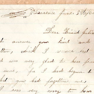 [Letter of the Wife of a Union Soldier Apparently From Maine, On the Ravages of the Civil War.]