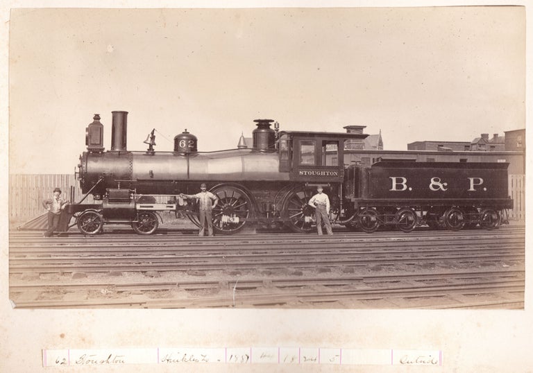Item #5490 [Locomotive photo archive.] Photographs; Porte Feuille [cover-titles]. Boston, Providence Railroad.