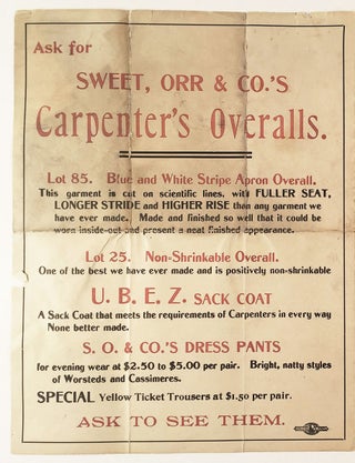 Of Special Interest to Carpenters. From Local Union No. 18. United Garment Workers of America.