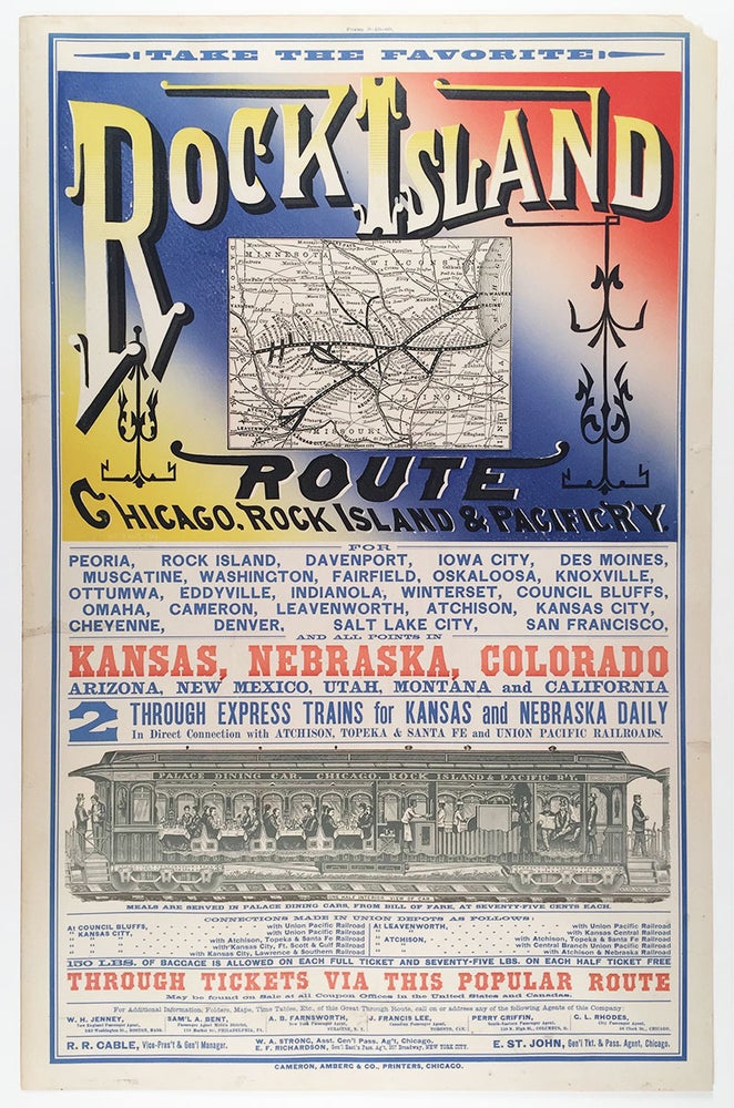 Item #5510 Take the Favorite Rock Island Route, Chicago, Rock Island & Pacific R’y. Rock Island Chicago, Pacific Railway.