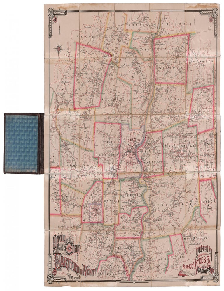 Item #5516 Driving Road Chart of the City of Hartford and Vicinity (Fifteen Miles Around.)