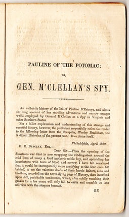 Pauline of the Potomac, or General McClellan’s Spy.