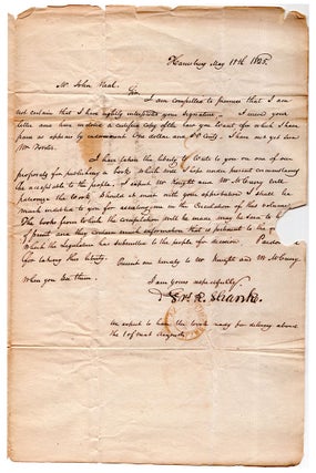 Proposals by John S. Wiesling and Francis B. Shunk, of Harrisburg, for Publishing by subscription, The Proceedings relative to calling the Conventions of 1776 and 1790 [with autograph letter by Shunk on integral leaf].