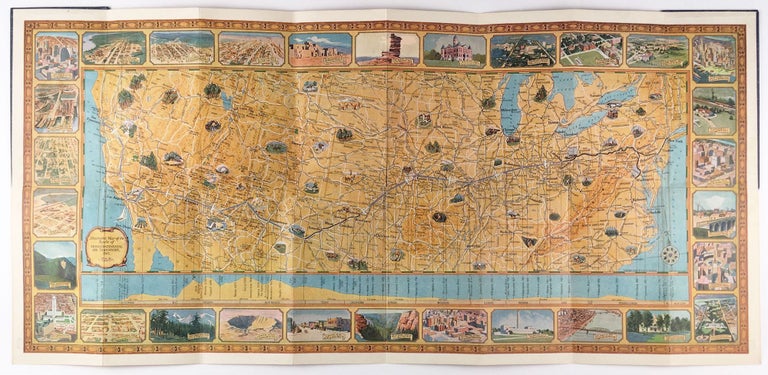 Typical Transcontinental Flight Routing Map Illustrated Map of the Route of Transcontinental Air Transport, Inc ...