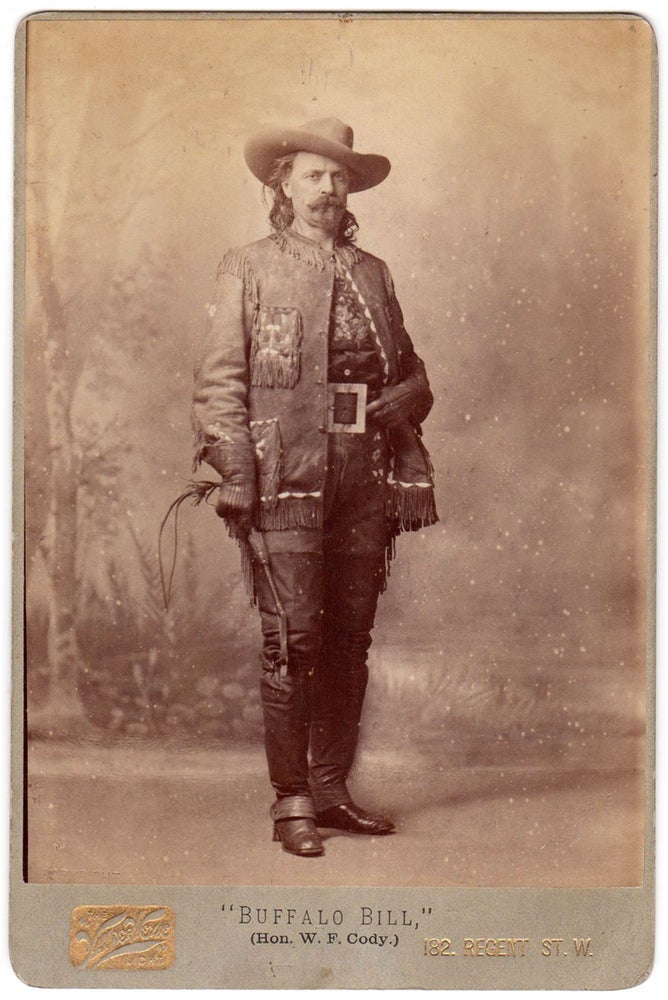 Item #5607 “Buffalo Bill,” (Hon. W. F. Cody). [Cabinet Card]. Henry Van der Weyde, photog.