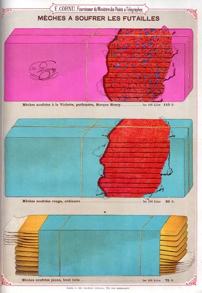 Item #5688 Cires á Cacheter, Goudrons pour Bouteilles, Méches Soufrées, Encres. Edouard Cornu,...