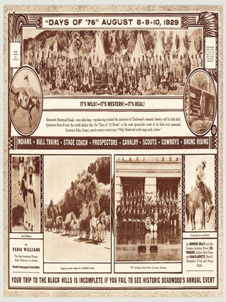“Days of ‘76” August 8-9-10: Deadwood, The Historic City of the Black Hills.