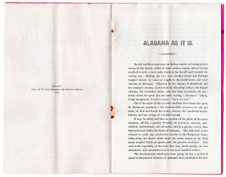 Extracts from “Alabama As It Is, or, the Immigrants’ and Capitalists’ Guide Book to Alabama.”