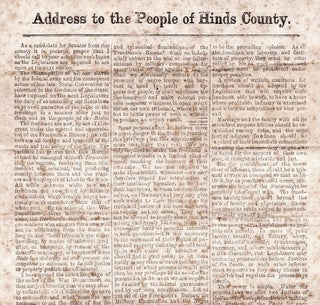 Address to the People of Hinds County.