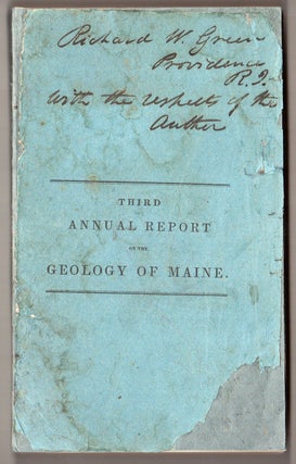 Item #5777 Third Annual Report on the Geology of the State of Maine. Charles T. Jackson