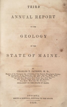 Third Annual Report on the Geology of the State of Maine.